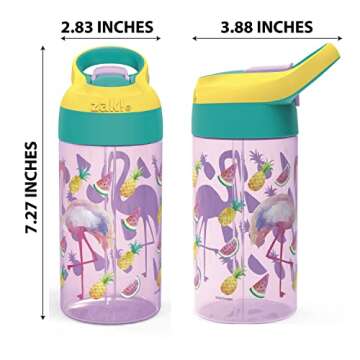 Zak Designs 16oz Kids Water Bottle Set - Fun and Durable
