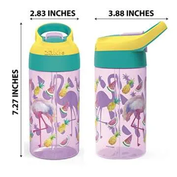 Zak Designs 16oz Kids Water Bottle Set - Fun and Durable