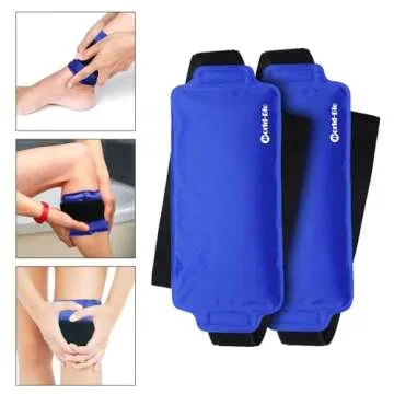 Ice Pack Wrap for Injuries, 2 Reusable Hot Cold Packs Alleviate Surgery Recovery, Joint Pain, Muscle Soreness and Inflammation - Adjustable & Flexible Therapy for Knees, Back, Elbows, Wrists and Legs