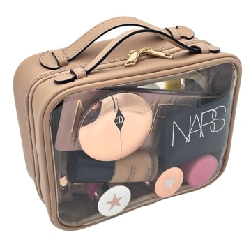 JAZD Clear Makeup Bag - Large Travel Organizer for Cosmetics