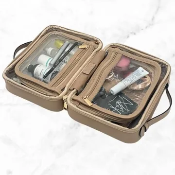 JAZD Clear Makeup Bag - Large Travel Organizer for Cosmetics