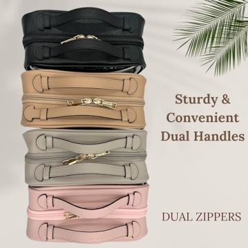 JAZD Clear Makeup Bag - Large Travel Organizer for Cosmetics