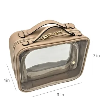 JAZD Clear Makeup Bag - Large Travel Organizer for Cosmetics