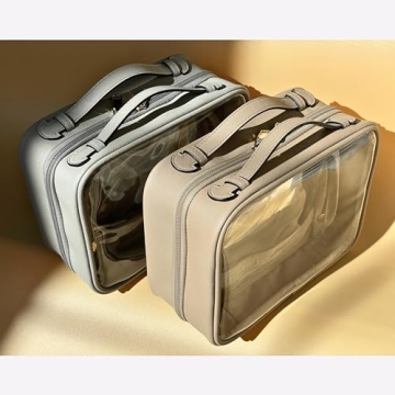 JAZD Clear Makeup Bag - Large Travel Organizer for Cosmetics