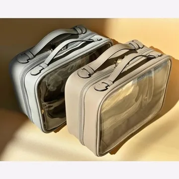 JAZD Clear Makeup Bag - Large Travel Organizer for Cosmetics