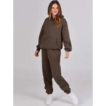 ANRABESS Women's Y2K Oversized Hoodie & Joggers Set