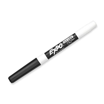 EXPO Fine Tip Black Low Odor Dry Erase Markers 4 Count