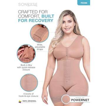 Sonryse Fajas Colombianas Post Surgery Compression Garment Stage 2 Faja Lipo BBL
