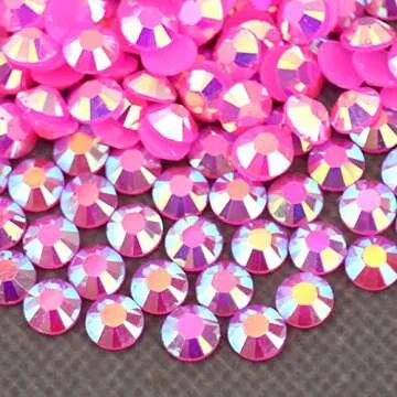 AUREHEN 10000PCs Multi-Size Jelly Rose AB Rhinestones