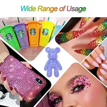 AUREHEN 10000PCs Multi-Size Jelly Rose AB Rhinestones