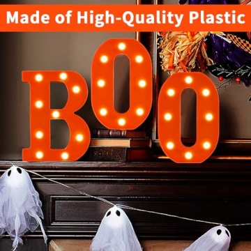 Buttools LED Marquee Halloween Letters BOO Indoor Decoration