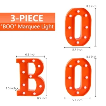 Buttools LED Marquee Halloween Letters BOO Indoor Decoration