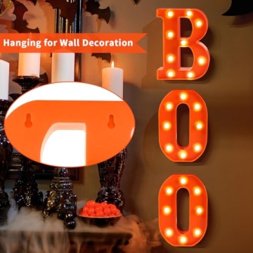 Buttools LED Marquee Halloween Letters BOO Indoor Decoration
