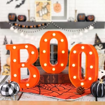 Buttools LED Marquee Halloween Letters BOO Indoor Decoration