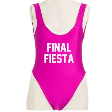 Beach Bride Bachelorette Swimsuit Swimwear One Piece Swimsuit Custom, Bachelorette, Gift, Party, Cel...