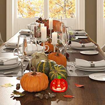 Winlyn 6 Sets DIY Ceramic Pumpkins Jack-o'-Lanterns Figurines Paint Craft Kit Unpainted Bisque Ceramics Pumpkins Ready to Paint for Kids Classroom Art Project Fall Gift Favors Halloween Party Decor