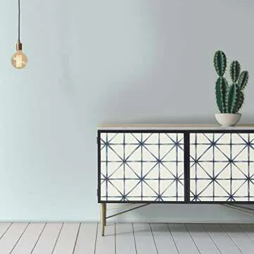 RoomMates RMK10844WP Denim Blue Peel and Stick Wallpaper