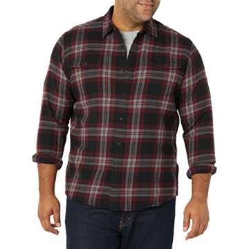 Comfortable Men's Flannel Shirt in Stylish Plaid Design