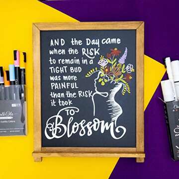 Rustic Chalkboard Sign | 15" x 12" with Wooden Frame