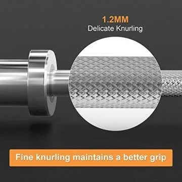 Elevens Olympic Barbell Weight Bar for Weightlifting, Bench Press Bar 7ft/6ft/5ft for Strength Training, Rated 700lbs/500lbs/400lbs Weight Capacity