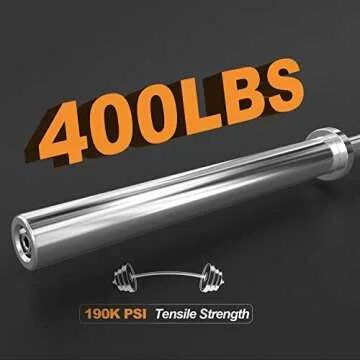 Elevens Olympic Barbell Weight Bar for Weightlifting, Bench Press Bar 7ft/6ft/5ft for Strength Training, Rated 700lbs/500lbs/400lbs Weight Capacity