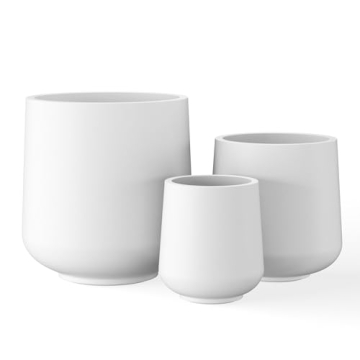 Kante Elegant Round Concrete Planters for Home and Garden