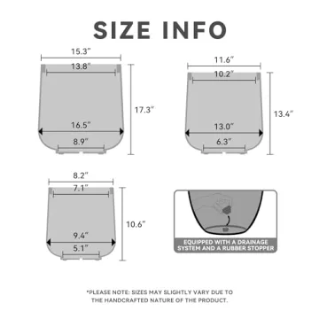 Kante Elegant Round Concrete Planters for Home and Garden