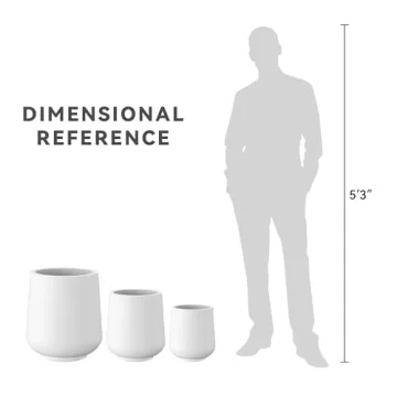 Kante Elegant Round Concrete Planters for Home and Garden