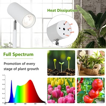 Full Spectrum Indoor Grow Lights with Timer and Height Adjustments
