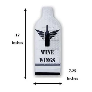 WINE WINGS - UPGRADED 4 Pack [8 pcs] Reusable Wine Bags for Travel, Leakproof Wine Bottle Protector Sleeves Carrier, Suitcase Airplane Cruise Car, Alcohol Liquor Case