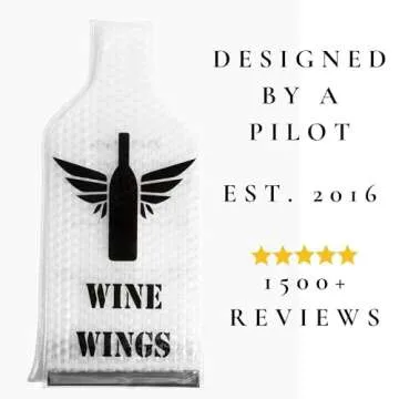 WINE WINGS - UPGRADED 4 Pack [8 pcs] Reusable Wine Bags for Travel, Leakproof Wine Bottle Protector Sleeves Carrier, Suitcase Airplane Cruise Car, Alcohol Liquor Case