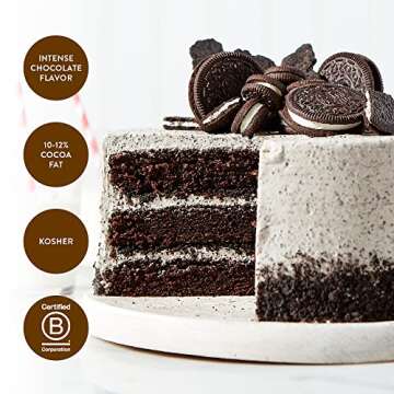 King Arthur Black Cocoa: Dutch Processed Cocoa Powder for Baking - Intense Dark Chocolate Flavor, Unsweetened, Perfect for Cakes, Cookies & Frosting - 14 oz Resealable Bag