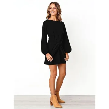 PRETTYGARDEN Women's Elegant Lantern Sleeve Cocktail Dress