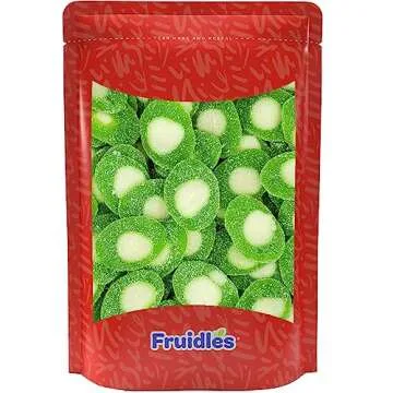 Fruidles Sour Kiwi Slices, Soft Chewy Gummy Candy, Fat-Free (1 Pound)