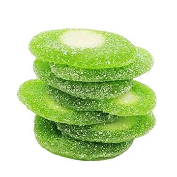 Fruidles Sour Kiwi Slices, Soft Chewy Gummy Candy, Fat-Free (1 Pound)
