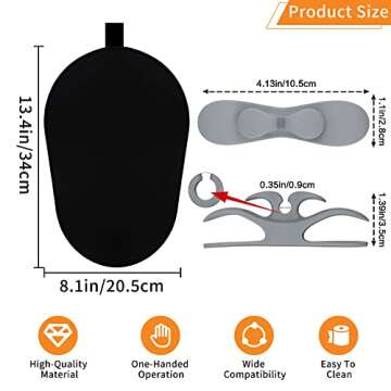 Sliding Mat for Kitchenaid Mixer with 2 Grey Kitchen Accessories, Mover Slider Mat Pad for 5-8 Qt Bowl-Lift Stand Mixer, Kitchen Appliance Slider Mat Compatible with Professional 600 Stand Mixer