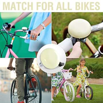 MARQUE Beach Cruiser Bike Bell – Classic Bicycle Bell Design for Adults and Kids with Traditional ...