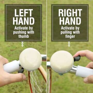 MARQUE Beach Cruiser Bike Bell – Classic Bicycle Bell Design for Adults and Kids with Traditional Ring Sound