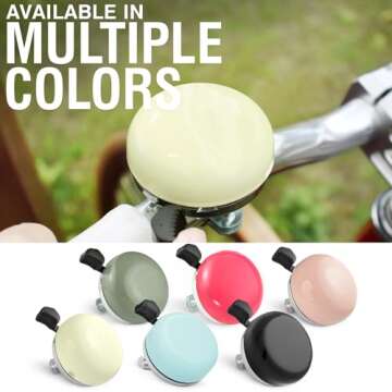 MARQUE Beach Cruiser Bike Bell – Classic Bicycle Bell Design for Adults and Kids with Traditional Ring Sound