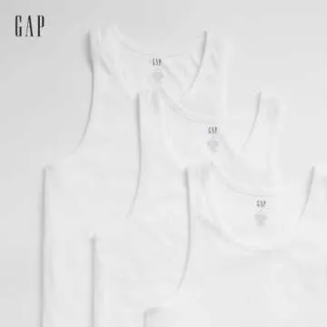 GAP Men's Tank Top 3-Pack in Optic White for Comfort