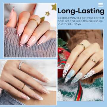 Modelones Dip Powder Clear Color, Nail Dipping Powder French Nail Art, 28+ Long-Lasting Build Powder Pro System Salon DIY at Home No Needed Lamp Cured