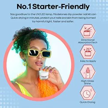 Modelones Clear Dip Powder for DIY Salon Nails At Home