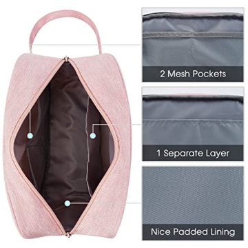 Narwey Pink Travel Toiletry Bag - Women’s Dopp Kit