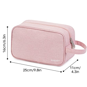 Narwey Pink Travel Toiletry Bag - Women’s Dopp Kit