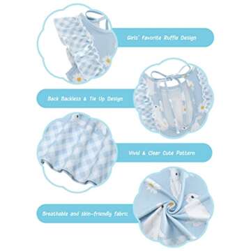 Toddler Kids Dress Girls Easter Bunny Summer Beach Dresses 4T 5T Girl Rabbit Cute Ruffle Sleeveless Casual Sundress Printed Frocks Playwear for Birthday Theme Party Holiday Size 4 5