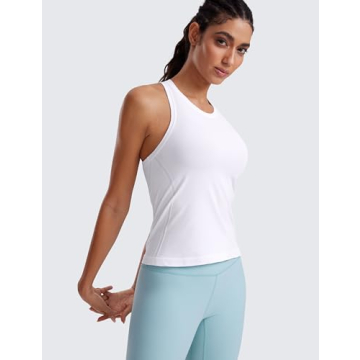 CRZ YOGA Seamless Women's Breathable Workout Tank Top