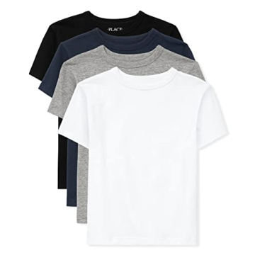 The Children's Place Boys' 4-Pack Comfort Tees - Soft, Durable & Stylish