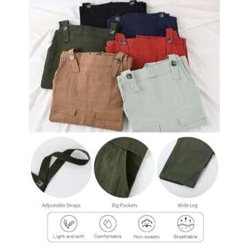 Gihuo Women's Oversized Casual Jumpsuit with Pockets