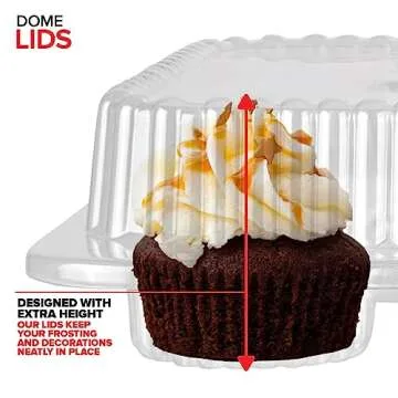 Stock Your Home Mini Disposable Plastic Cupcake Containers (20 Pack) 12 - Count Tray Compartment, Small or Mini Cupcakes Box/Holder/Carrier with Clear Connected Dome Lid, BPA Free