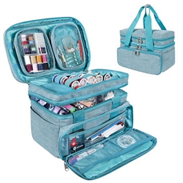 SINGER Sewing Accessories Organizer – Portable Sewing Storage Bag with Pouches and Compartments